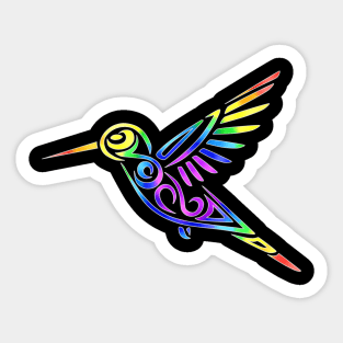 Tribal Hummingbird Design Sticker